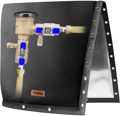 TOHONFOO 2-Way Open Backflow Preventer Pipe Cover Outside, 36"Wx36"H, Black by TOHONFOO