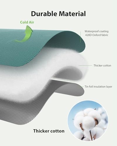 Outdoor Faucet Covers for Winter Freeze Protection, Kanosan 8.3"H X 6.7"W Thickened Reflective Outside Spigots Covers Hose Bib Insulated Sock for Winter Cold Weather, 8 Pack Matcha Green - Image 4