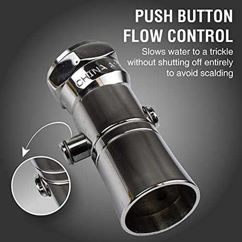 LDR Industries 520 1100CP-18 Water Saving Showerhead with Push Button Flow Control, Chrome Plated Brass - Image 7