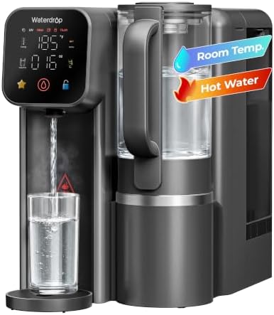 Waterdrop M6H Instant Hot Countertop RO Water Filter System, Glass Pitcher by Waterdrop