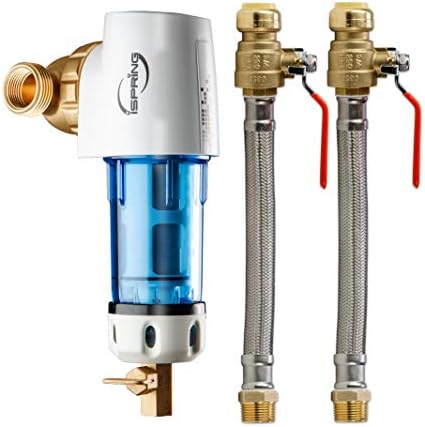 iSpring WSP50GR Spin Down Sediment Filter, Ball Valve Connectors, 50 Micron by iSpring