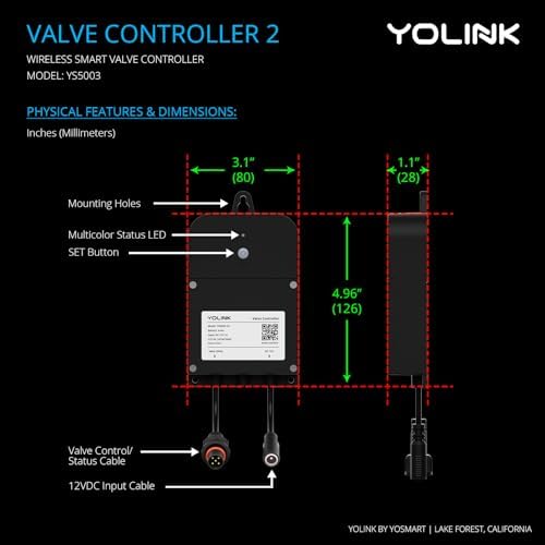YoLink Water Shutoff Kit: 1.25" Stainless Ball Valve + Valve Controller - Image 3