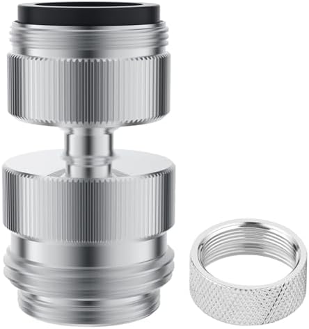 Hibbent Sink Faucet to Garden Hose Adapter Kit, Faucet Adapter to Garden Hose with 15/16 Inch Male Thread, 360-degree Swivel Sink Attachment - Chrome Finished by Hibbent