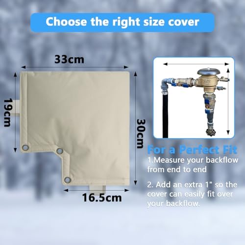 Insulated Backflow Preventer Cover Winter Freeze Protection for Sprinkler Valve, Well Pump, and Irrigation System, 12”W x 13”H, Waterproof and UV-Resistant Pouch, Protects from Snow and Sun Exposure - Image 2