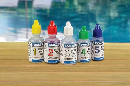 Poolmaster 23227 Replacement Indicator Solutions #1 - #5 For Spa or Swimming Pool Water Testing, Neutral, Small - Image 3