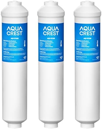 AQUA CREST GXRTDR Inline Water Filter, Replacement for GE® GXRTDR, 3 Pack by AQUACREST