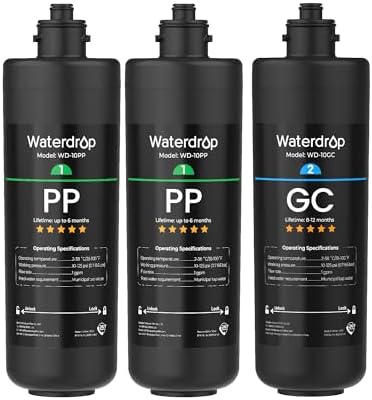 Waterdrop 2PPGC Replacement Water Filter for TSA & TSB & TSA-UF & TSB-ALK by Waterdrop
