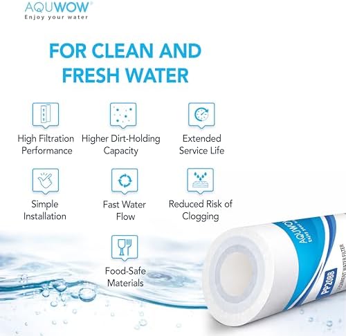 PP20BB 5 Micron 4.5" x 20" Filter Set – Sediment Replacement Cartridges for Whole House Water Filtration Systems, Universal Standard PP Filters (6, 20 x 4.5) - Image 6