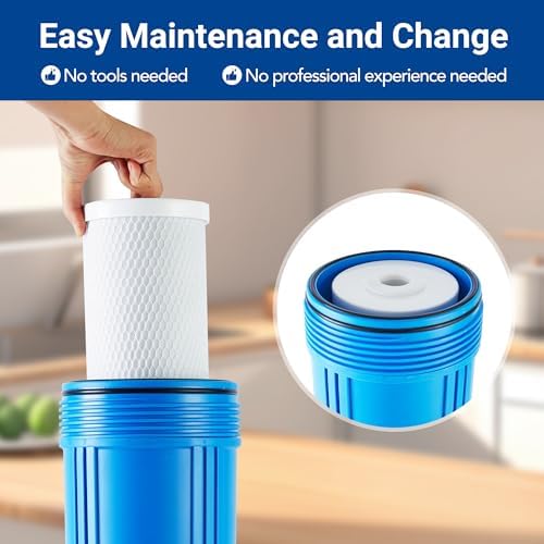 3-stage Replacement Filter Cartridges Set, PP, Carbon Block, Activated Carbon Fiber (ACF), Fit for WF3-01 Pro Whole House Water Filter (PP,CARBON BLOCK,ACF) - Image 7