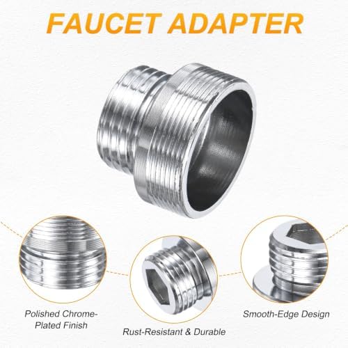 M METERXITY 1-Pack Faucet Adapter, M28 Male to G1/2 Male, for Kitchen - Image 2