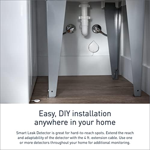 Moen Flo Smart Water Leak Detector, Drip or Flood Sensor Alarm for Home, 2-Pack, White, 920-004 - Image 5