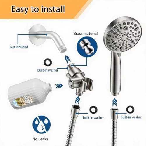Filtered Shower Head with Handheld 10 Modes for Hard Water - Image 6