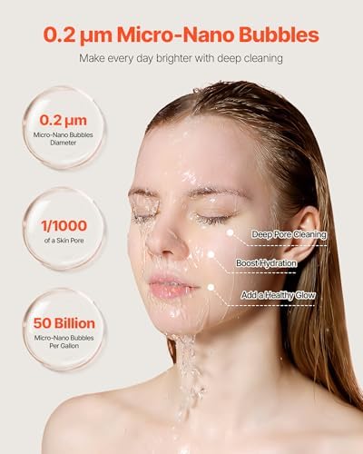 VEVOR Skincare Water Filter, Faucet Mount Water Filters with Micro-Nano Bubble for Skin, Sink Tap Purifier, Removes Chlorine with 1 Filter, for Kitchen and Bathroom Faucets, White + Gold - Image 4