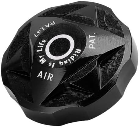 Headerbs Suntour Fork Air Cap, Front Shock Cover Cap, Front Fork Air Chamber Cover Bicycle Suspension Fork Air Gas Valve Aluminium Alloy for Mountain Bike (Black) by HYC