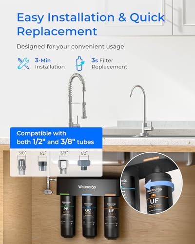 Waterdrop TSB-UF 0.01 μm Ultra Filtration Under Sink Water Filter System - Image 5