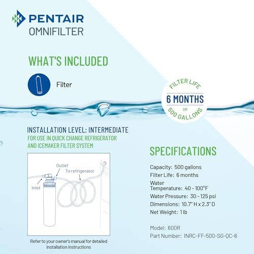 Pentair OMNIFilter Refrigerator and Icemaker Water Filter Cartridge - Image 3