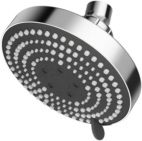 OFFO Shower Head, High Pressure Shower Head with 6 Mode, Fixed Showerheads for Strong Water Flow & Relaxing Shower Experience, Chrome by OFFO