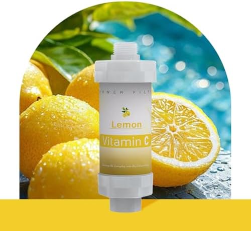 10PCS Vitamin C Shower Filter for Hard Water Filter Aromatherapy Replacement Cartridge Bathtub Faucet Bathroom Accessories Remove Chlorine Fluoride Heavy Metals Lemon Bluebell by Unknown