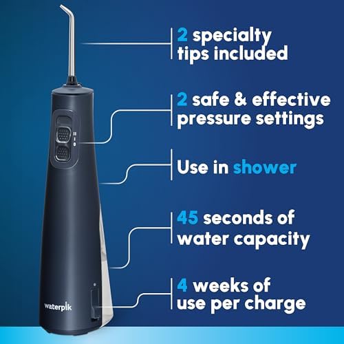 Waterpik Cordless Pulse 3100 Portable Water Flosser, Rechargeable, Blue - Image 2