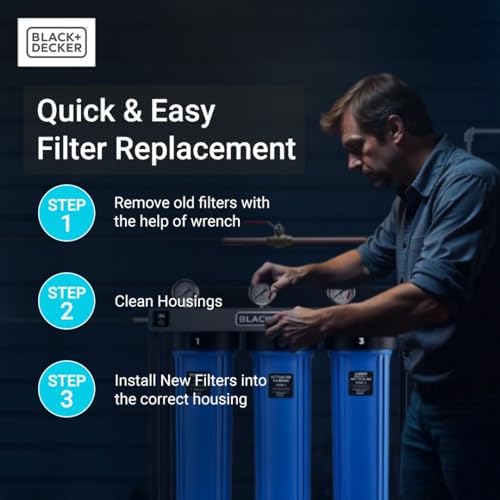 BLACK+DECKER Whole House Replacement Filter Set| Water Filter with 3 Stage Filtration System | Top-Tier Anti-Scale Filter | IAPMO R&T Tested, Platinum Sealed, and NSF/ANSI 42 Certified - Image 4
