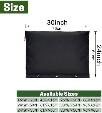Backflow Preventer Insulated Cover, Pressure Vacuum Breaker Cover with 6 Layers Thick Fabric, Sprinkler Valve Insulation Pouch for Winter Freeze Protection, Water Well Pump Covers, 30×24 IN - Image 2