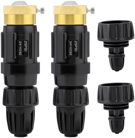 Drip Irrigation Faucet Adapter Kit, 25 PSI, 1/2 & 1/4 Inch Tubing, 2 Pack by Unknown
