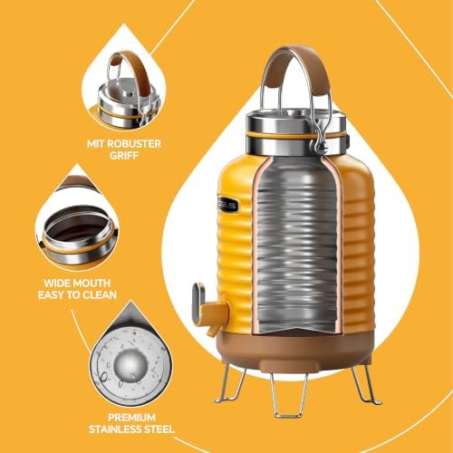 IDEUS Insulated Beverage Dispenser 1.4gal, Drink Container Sunset - Image 3