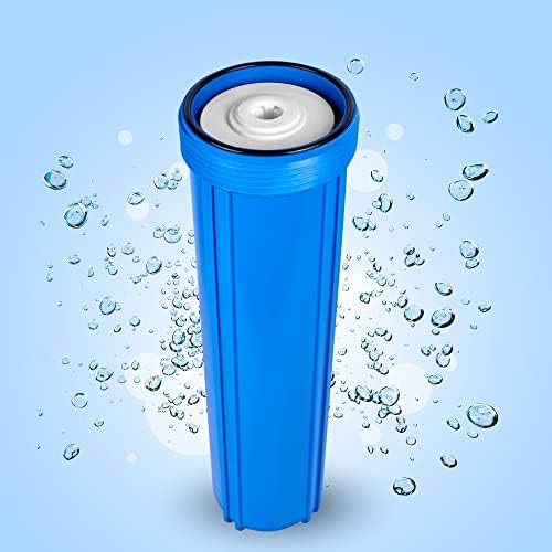 High Capacity 20 x 4.5” Blue Whole House Water Filter Purifier System with Presser Relief Button, 1” Inlet/Outlet Brass Port & Yearly Supply (3) Granular Coconut Shell Activated Carbon Cartridges - Image 5