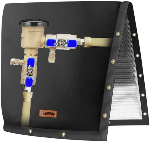 TOHONFOO 2-Way Open Backflow Preventer Pipe Cover Outside, 24"Wx24"H, Black by TOHONFOO