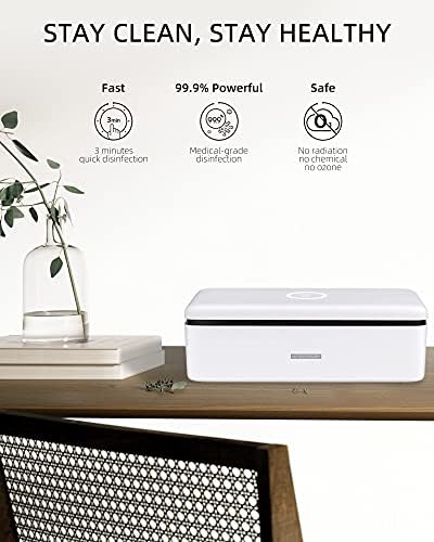 UV Light Sanitizer Box, UVC Phone Sanitizer Box for Smartphone,Jewellery and Household Items - Image 6