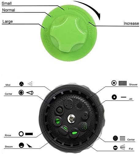 Garden Hose Nozzle Adjustable Hose Spray Nozzle High Pressure 8 Watering Pattern with 3.5Oz Soap Sprayer Power Garden Water Hose Foam Nozzle Sprayer for Car Washing Pet Shower Black - Image 6