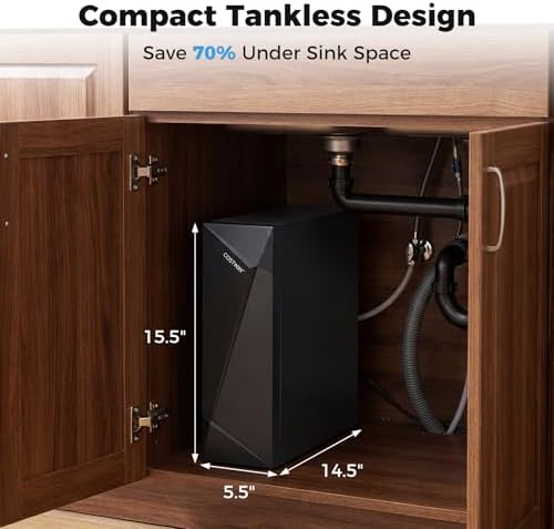COSTWAY Alkaline PH+ RO Water Filter, 800 GPD Tankless Under-Sink RO System - Image 3