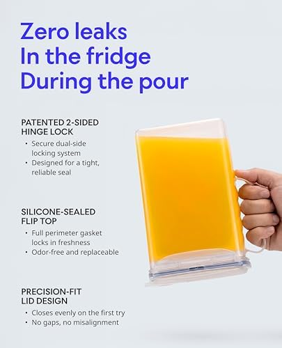 LocknLock Aqua Fridge Door Water Jug | Clear Pitcher | BPA Free Plastic Pitcher with Lid | 3 Quart Pitcher with Lid for Water, Juice, Tea & More Beverages, Purple - Image 3