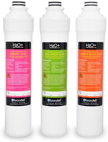 Brondell H2O+ Coral UC300 Three-Stage Undercounter Water Filtration System (UF-35 Replacement Filters) by Brondell