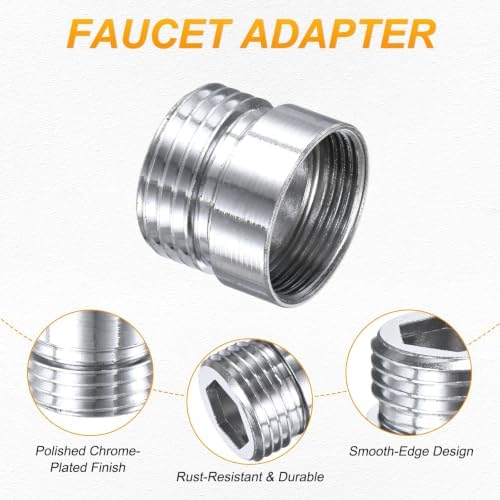 M METERXITY 2-Pack Faucet Adapter, M20 Female to G1/2 Male, for Kitchen - Image 2