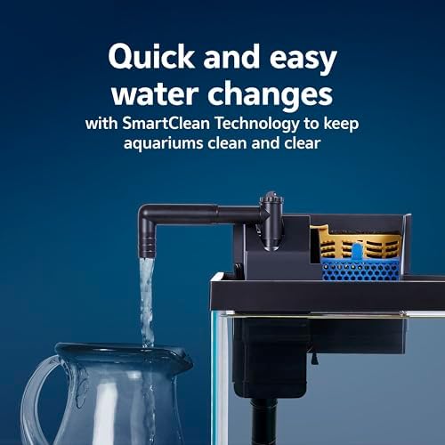 Aqueon SmartClean Power Filter with EcoRenew Filter Cartridge, Quick and Easy Water Changes, Quiet Operation, Adjustable Flow, for 10-20 Gallon Freshwater and Saltwater Aquariums, Medium - Image 2