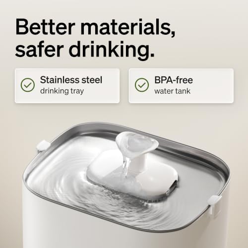 PETLIBRO Upgrade Cat Water Fountain Stainless Steel Tray, Dockstream 2 Cat Fountain Indoor, 3L/101oz Auto Cat Fountains for Drinking, App Monitoring Pet Water Fountain Dog, 5G WiFi Cat Water Dispenser - Image 6