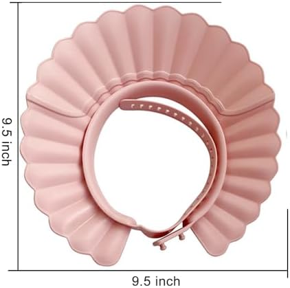 Safe Shampoo Shower Bathing Protection Bath Cap Soft Adjustable Visor Hat for Toddler, Baby, Kids, Children … (Pink Lotus) - Image 4