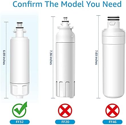AQUA CREST ADQ36006101 Water Filter, Replacement for LG® LT700P®, 3 Combo - Image 3