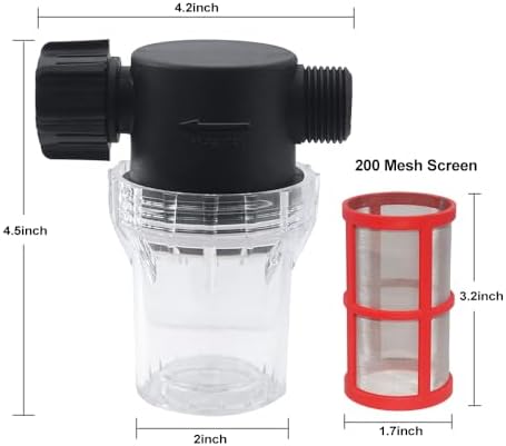 GIEX 200 Mesh Garden Hose Filter with Quick Connect, 3/4" GHT Thread Sediment Trap for Irrigation, Drip System, Misting, Greenhouse & Pressure Washer - Image 6