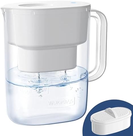 Waterdrop PT-07W Water Filter Pitcher, 10-Cup, NSF Certified, White by Waterdrop