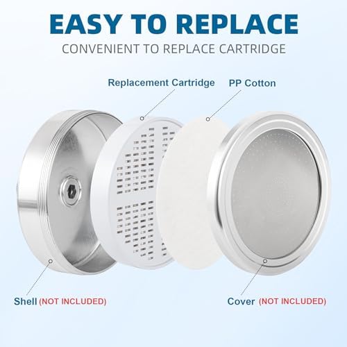 Vitamin C + Vitamin E + Vitamin A Shower Filter Replacement Cartridge for Aquahomegroup Shower Head Filter - 4 Packs - Image 2