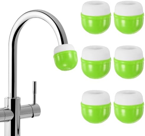 M METERXITY 6-Pack Mushroom Shaped Faucet Water Filter, Green by MMETERXITY