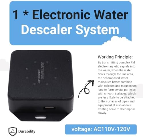 Electronic Water Descaler System Reduces Limescale Rust and Minerals No Chemicals Easy Installation 10w US Plug - Image 2