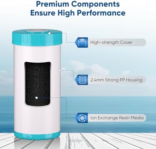 PUREPLUS 10"x4.5" Whole House Water Filter Kit, Sediment + Iron Reduce - Image 3