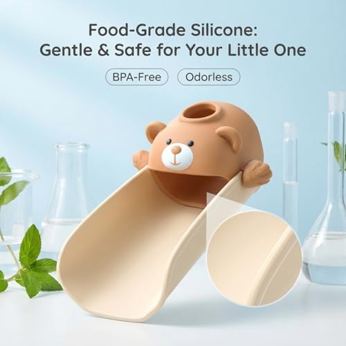 SKYROKU Faucet Extender for Toddlers with Temperature Sensor, Cute Bear - Image 6