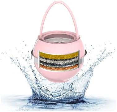 SHLLKTTRY Bath Water Filter for Tub Faucet with Overflow,Filtration,Remove Contaminants,Chlorine,Fluoride,Hard Water Softener,Enhances Health of Skin,Hair,Nails,Relieve Eczema,3,000 Gallons,Pink by Bathfilterfortub