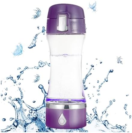 Electrolyzed Water Machine for Home Office Travel,Portable Rechargeable Hydrogen Water Generator,Alkaline Ionizer Generator,Purple by YJSG