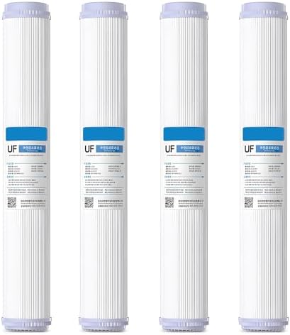 20''X 2.5''Ultrafiltration UF Filter, Hollow fiber ultrafiltration membrane 0.01 micron filtration, Flat Mouth Universal Water Filter Elements(4pcs) by Unknown