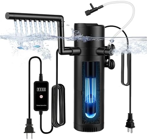 hygger 8W Aquarium U-V Internal Filter with Timer for 10–20 Gal Tanks by hygger